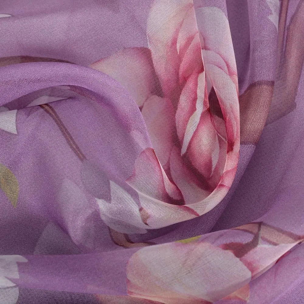 100% Mulberry Silk Women's Neck Silk Scarf-Lightweight Shawl,FLoral Print Oblong Beach Silk Wrap-Scarves for Photography