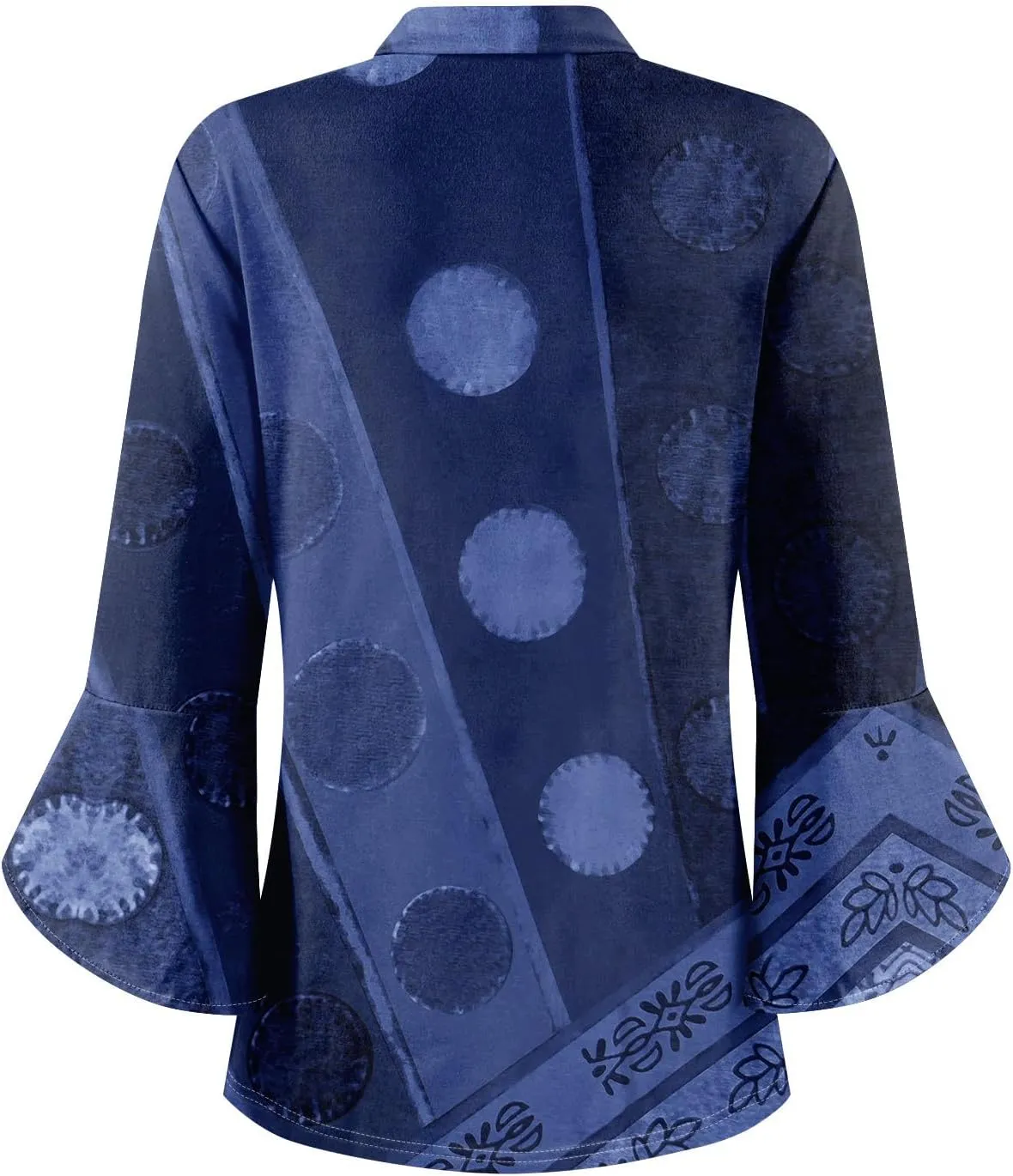 3/4 Sleeve Tops for Women V Neck Summer T Shirts Trendy Bell Sleeve Floral Print Blouses Dressy Casual 2025 Tops Cute