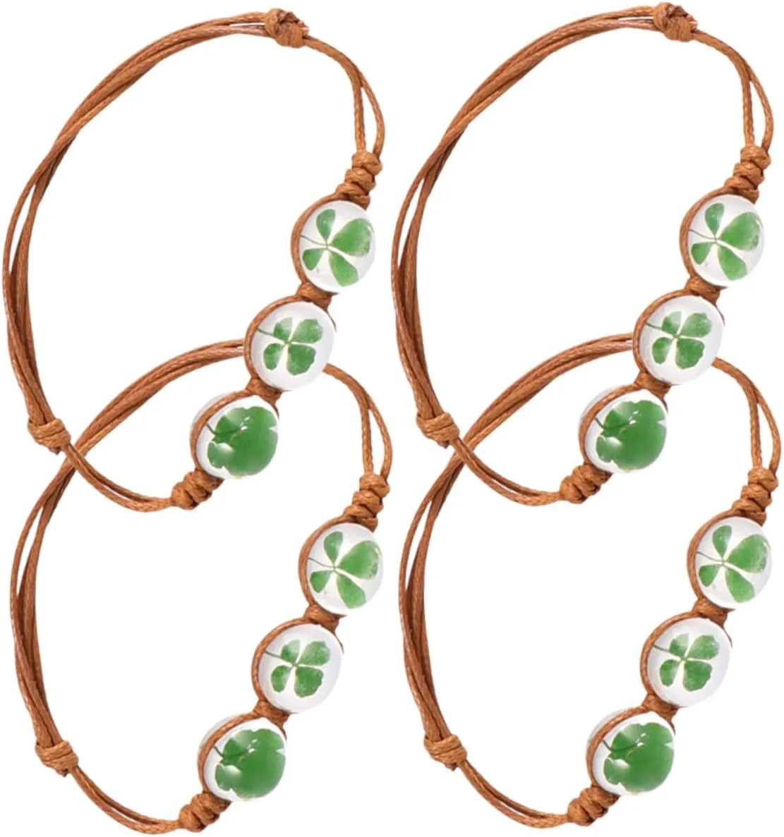 4Pcs Adjustable Crystal Bead String Bracelets for Women Hand Woven Thread Bracelets Jewelry Present for Any Occasion Charming and Comfortable Wear