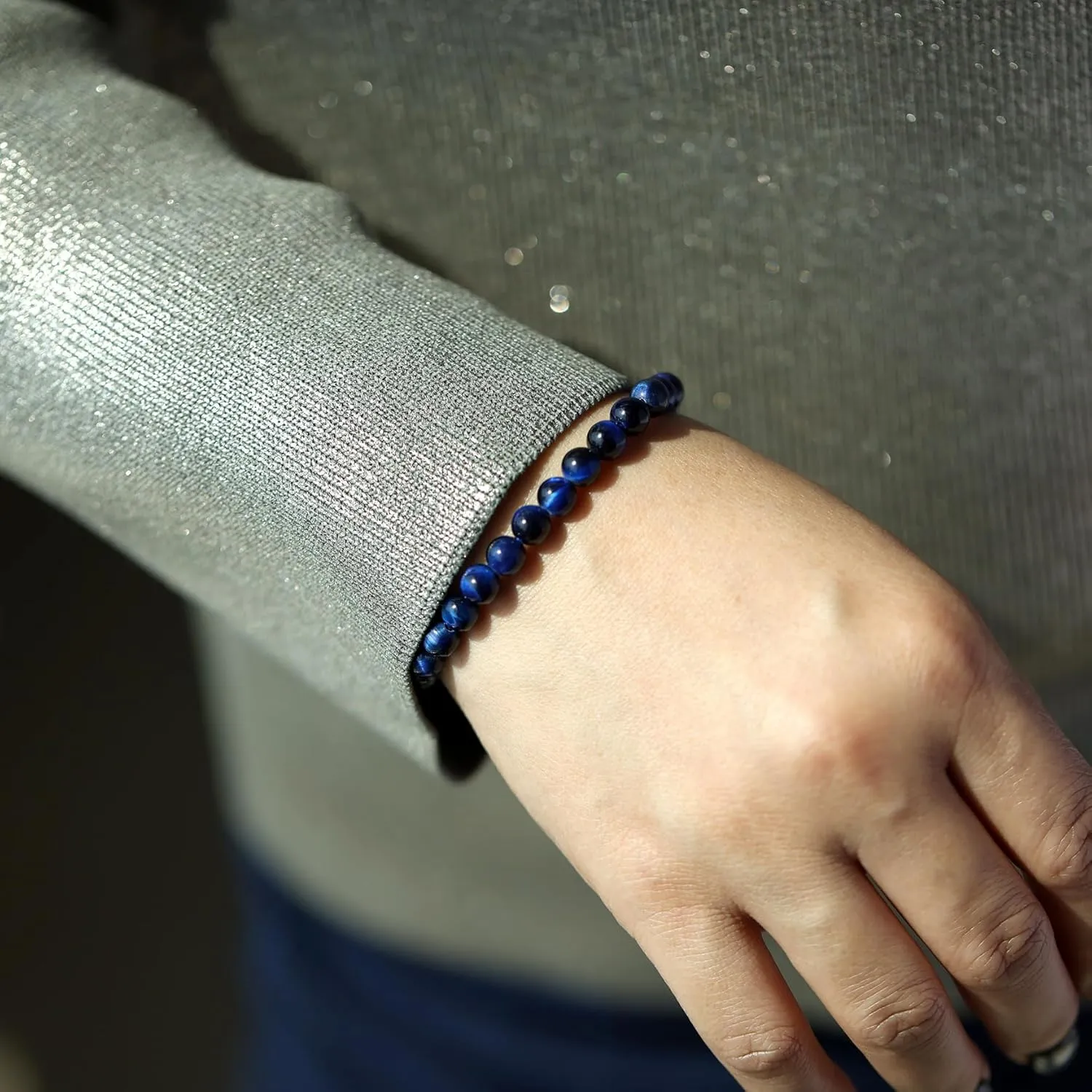 6mm Semi-Precious Stone Bracelets for Women Adjustable Handmade Positive Energy Crystals Beaded Bracelets Unisex