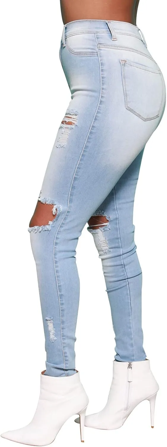 70s Bell Bottom Jeans for Women Elastic High Waisted Raw Hem Denim Pants Classic Vintage Flared Jeans