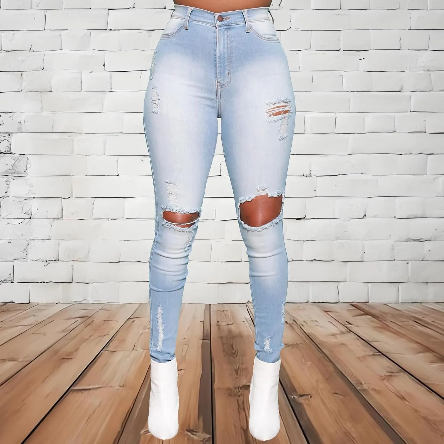 70s Bell Bottom Jeans for Women Elastic High Waisted Raw Hem Denim Pants Classic Vintage Flared Jeans