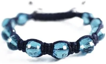 apop nyc Teal Clear Beaded Friendship Macrame Bracelet Adjustable [Jewelry]