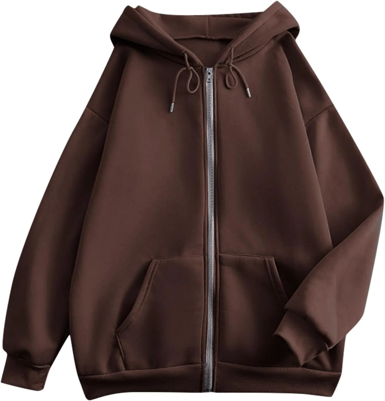 BAXLIMEK Zip Up Hoodies for Women,2023 Fall Outfits Casual Long Sleeve Hoodies Outerwear,Trendy Oversized Sweatshirt Coats