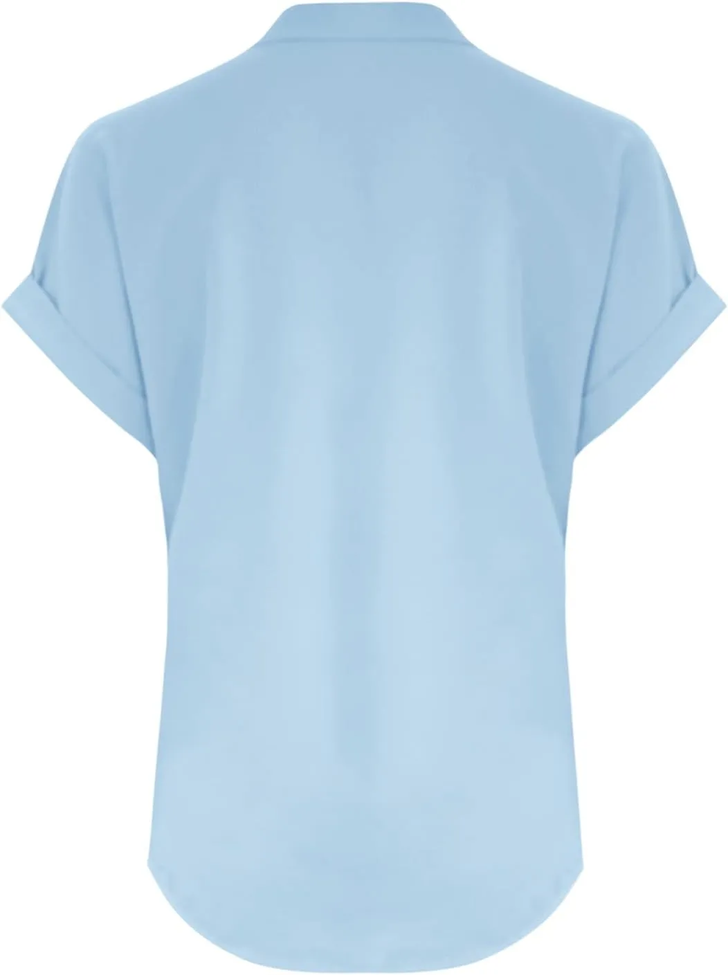 Binmer Half Button Linen Tops for Womens Oversized Short Sleeve V Neck Shirts Loose Fit Tunic Blouse Casual Summer Tee