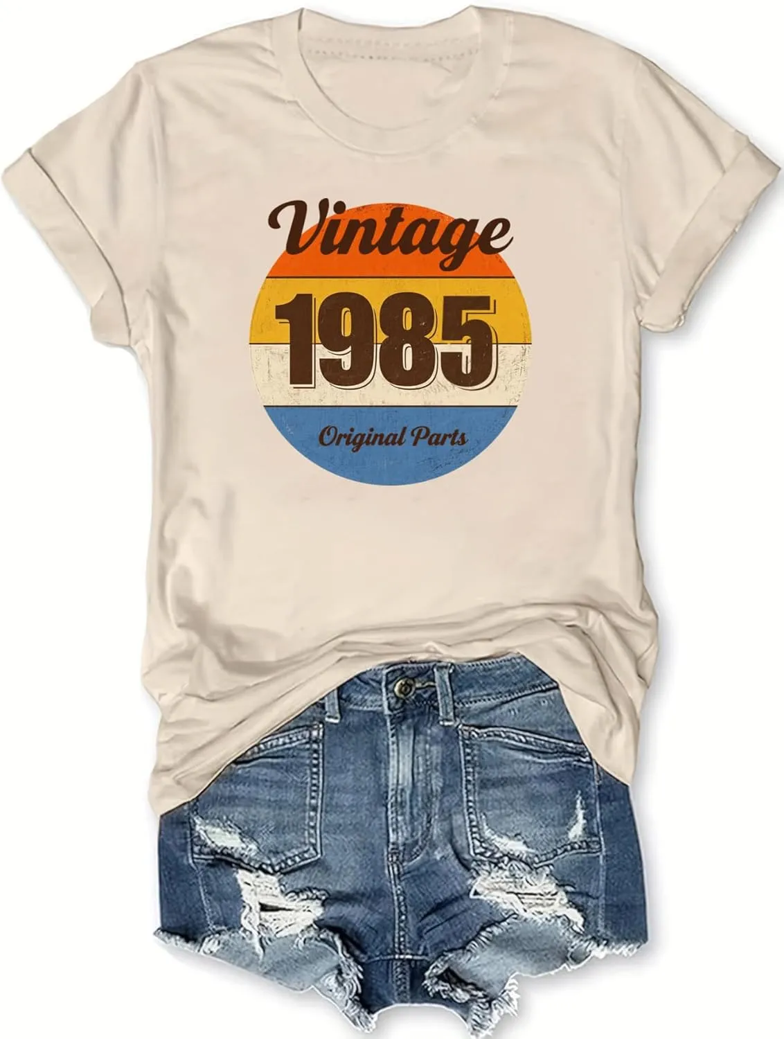 Birthday Party Gifts T Shirts for Women and Men Vintage 1985 Original Parts Funny Tee Graphic