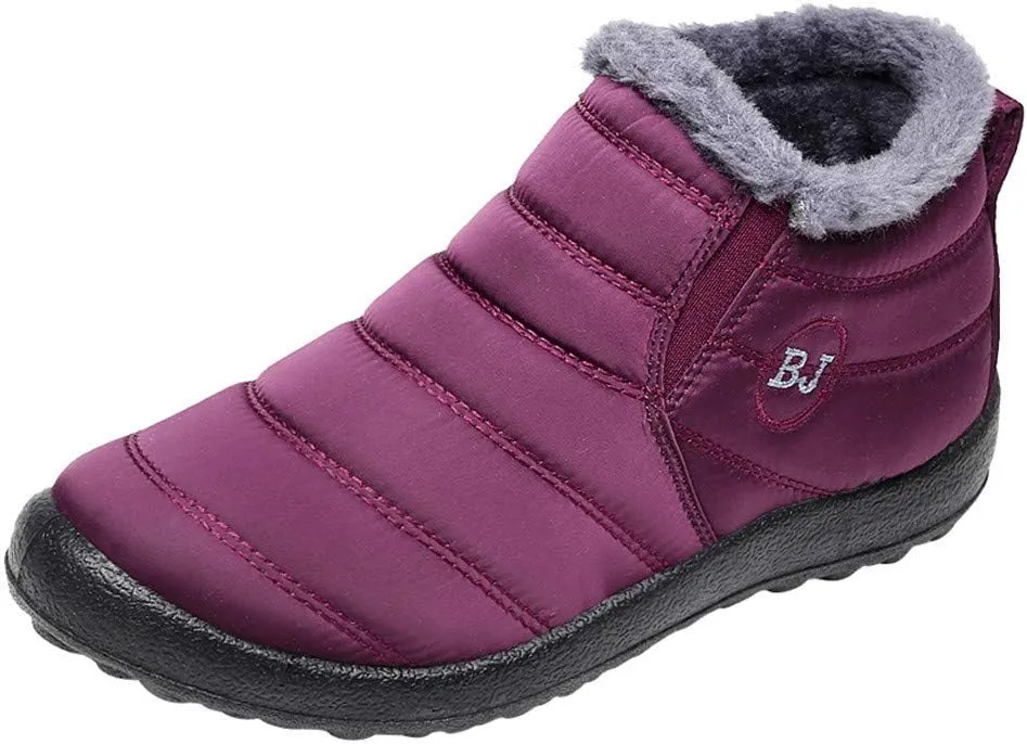 Black Winter Boots for Women Wide Calf Womens Snow Boots 9.5 Wide Warm Winter Boots Women Womens Snow Shoes Ankle Tall Black Winter Boots for Women