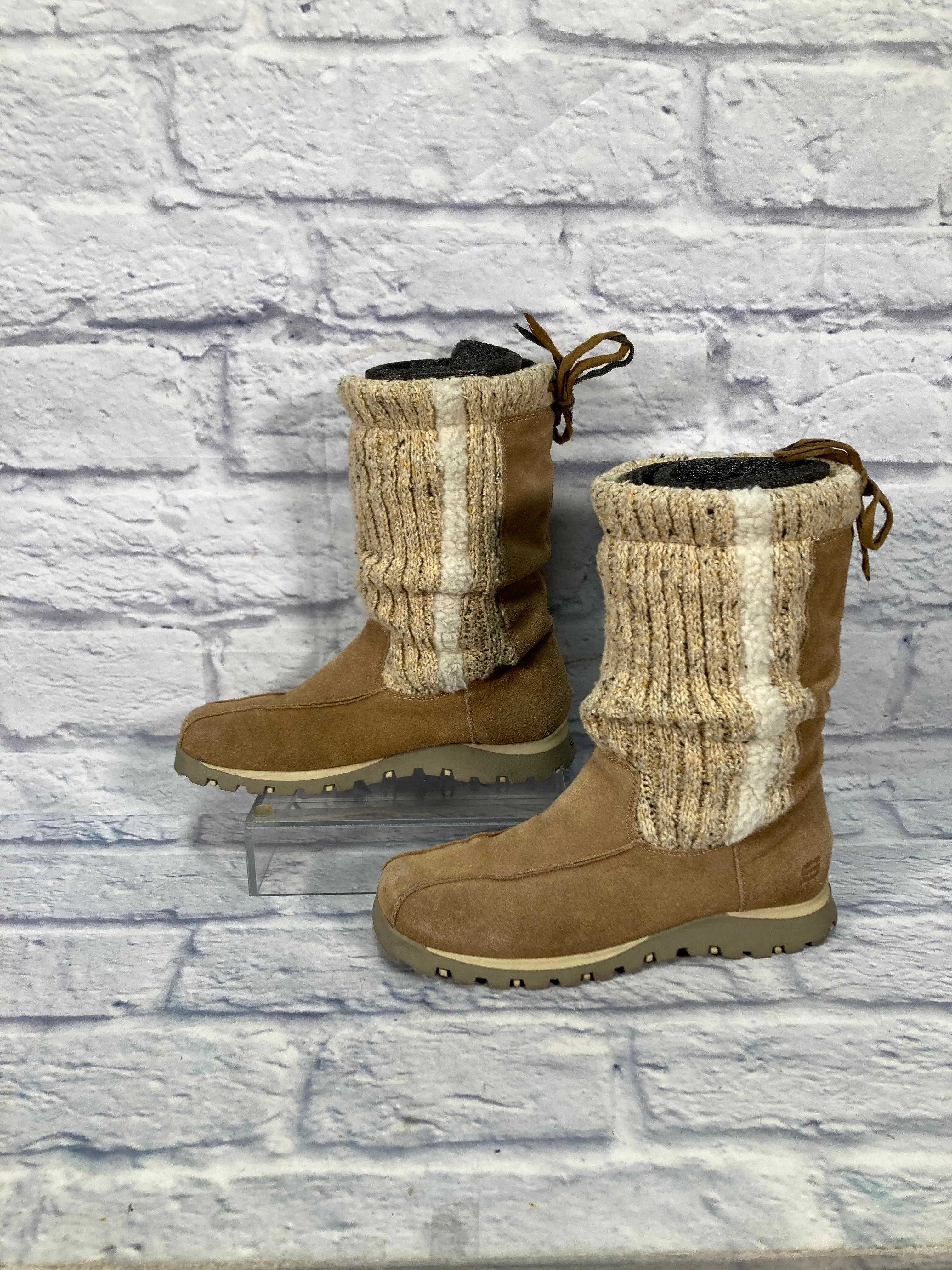 Boots Snow By Skechers In Brown, Size: 8.5