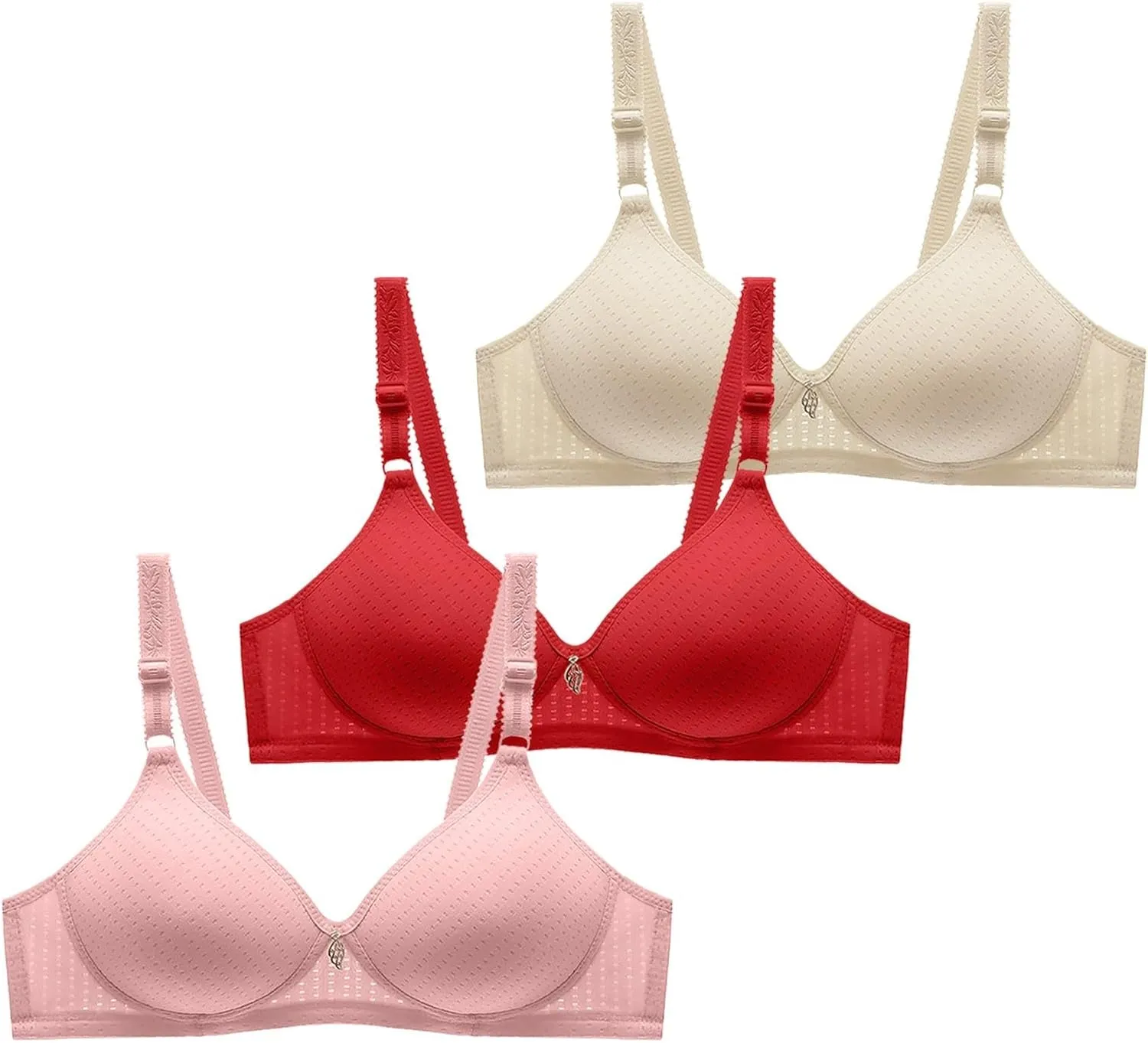 Bralettes for Women No Underwire Bras for Women Underarm-Smoothing Lightly Lined Beauty Back Smoothing Everyday Bra