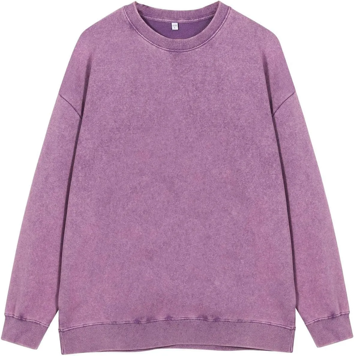 Cambkatl Vintage Heavyweight Sweatshirt for Men Stylish Distressed Crewneck Casual Long Sleeve Pullover Loose Outwear Tops