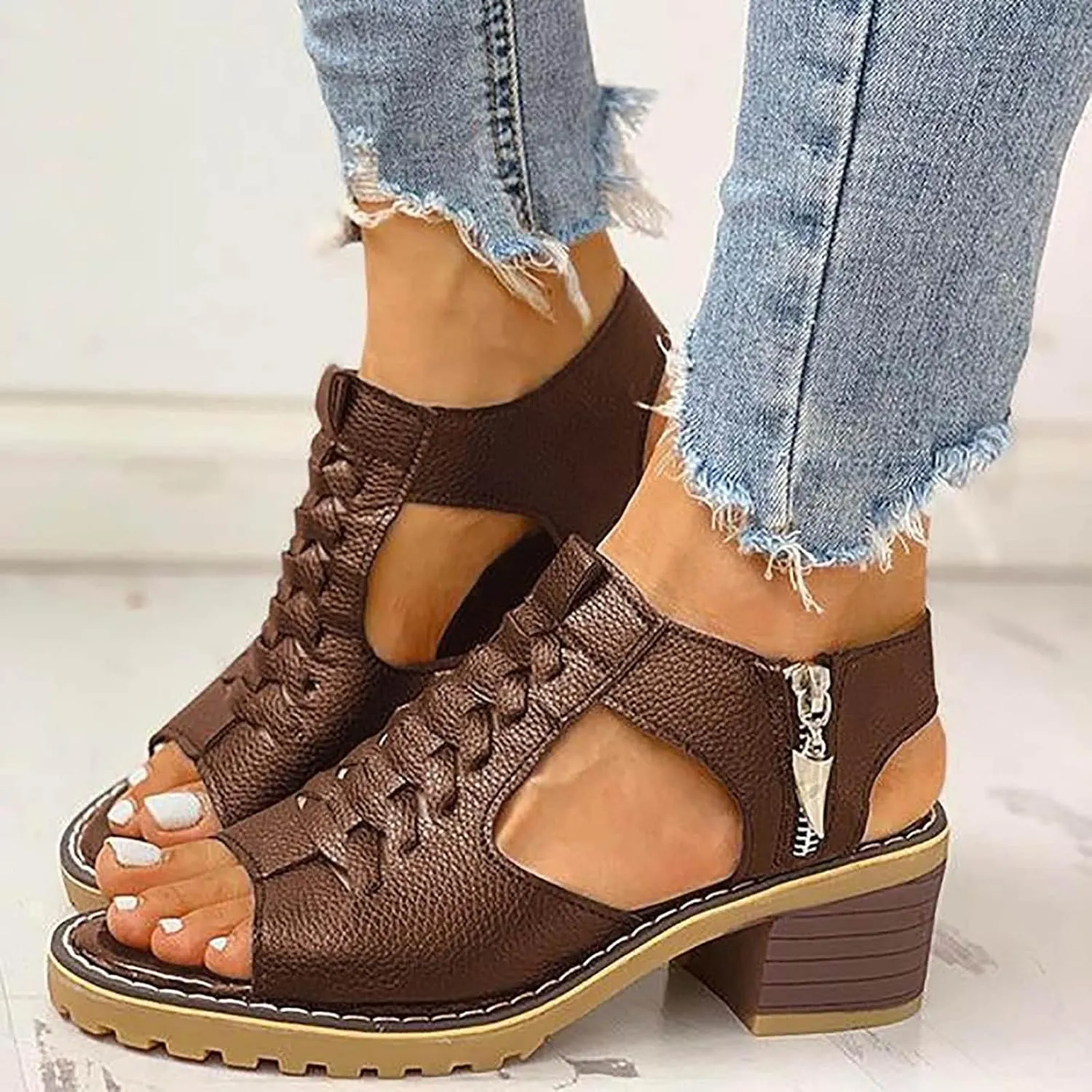 Cathalem Orthotic Sandals for Women,Orthopedic Open Toe Sandals for Women Sandals with Ankle Buckle Birkenstock Sandals
