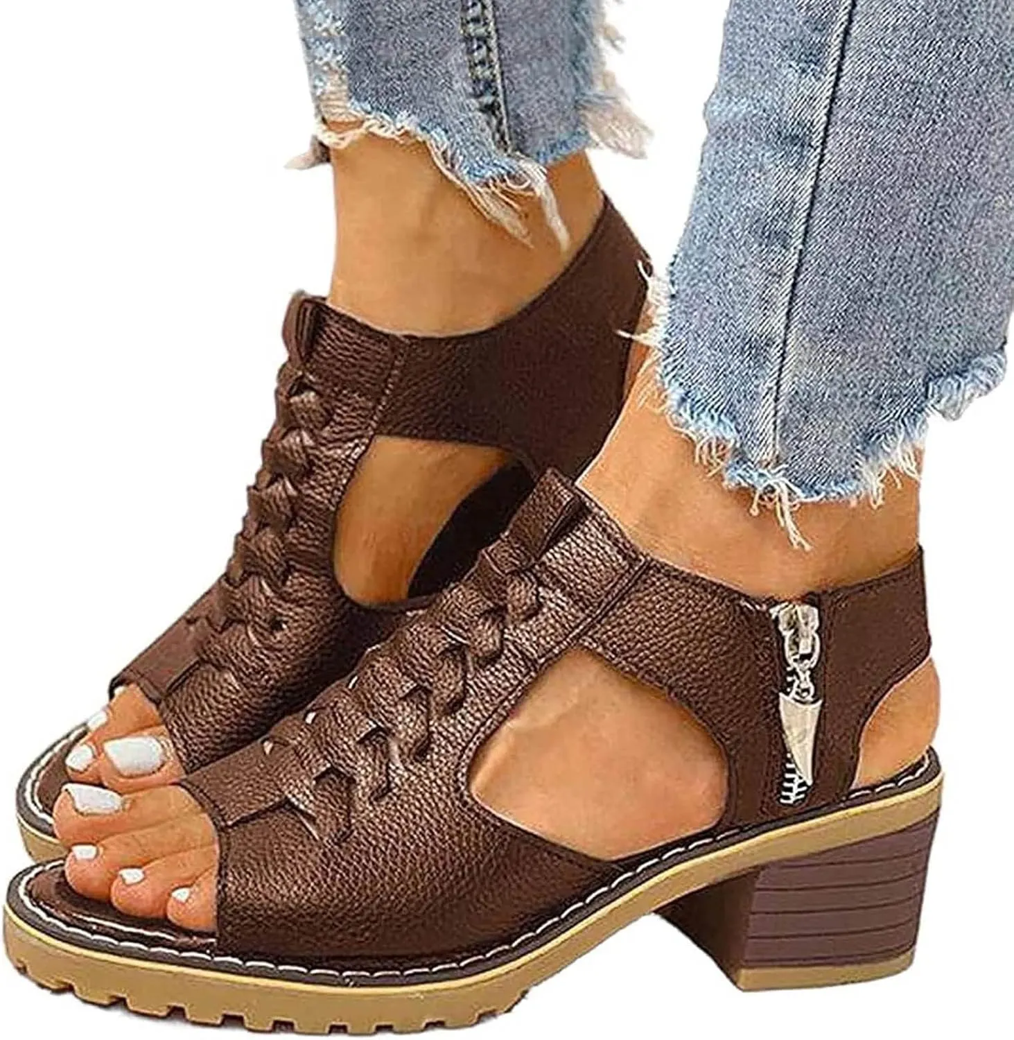 Cathalem Orthotic Sandals for Women,Orthopedic Open Toe Sandals for Women Sandals with Ankle Buckle Birkenstock Sandals