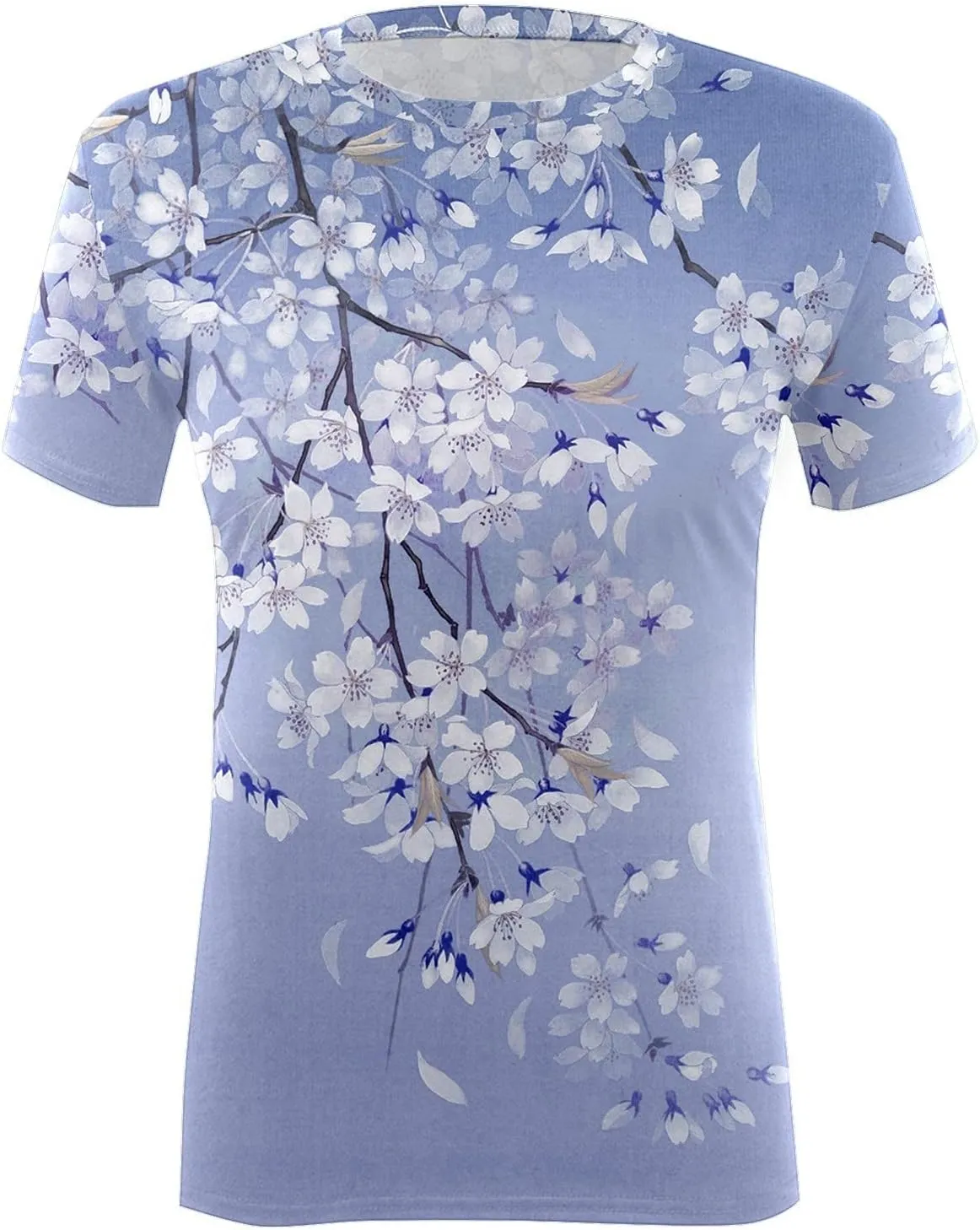 Ceboyel Women Short Sleeve Casual Blouse Floral Print Summer T Shirts Cute Graphic Loose Tees Tops Trendy Ladies Clothing