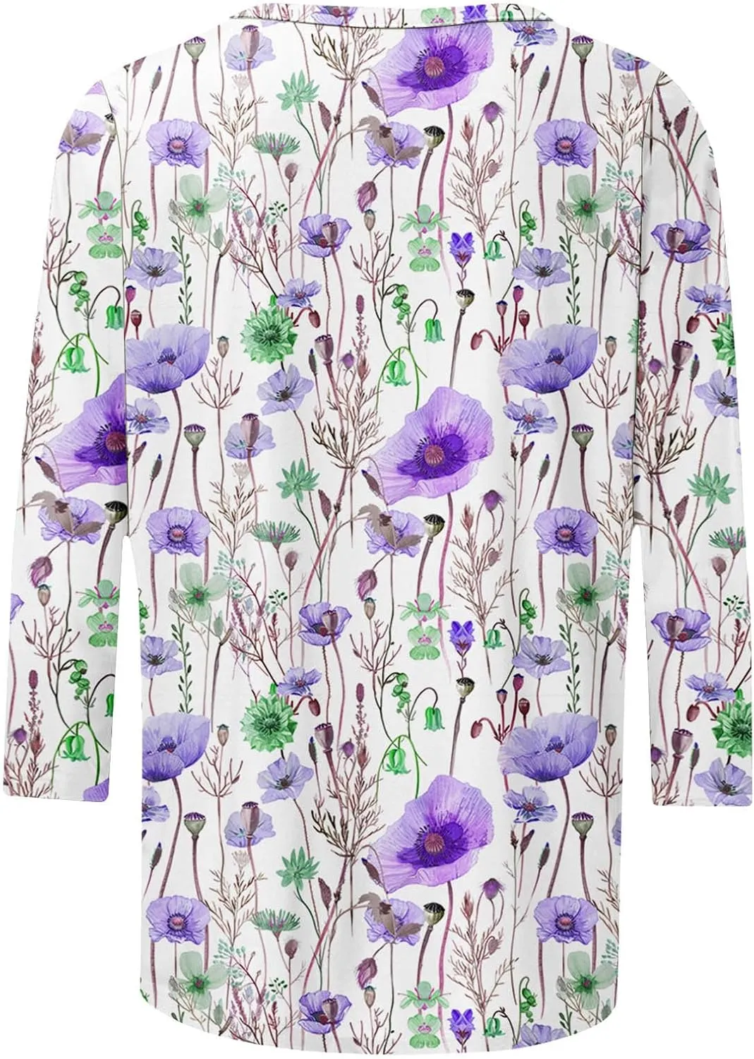 Ceboyel Womens 3/4 Sleeve Summer Shirts 2024 Trendy Elbow Length Tops Floral Boho Blouses T Shirts Dressy Causal Clothes