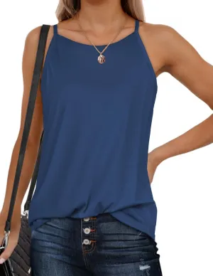 CHICGAL Womens Tank Tops Summer Camisole Halter Tops Sleeveless Scoop Neck Tees Blouses