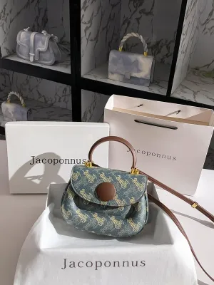 China Bag Leather Retro Waist Bag Bags Bags Women 2024 New Premium Sense Niche Unique Design Handheld Crossbody Round Bag Light Luxury Small Bag