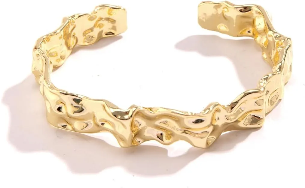 Chunky Gold Bracelet Chunky Bracelets for Women Gold Arm Cuff Bracelets Bangles Gold Arm Cuffs Adjustable Open Arm Cuff Jewelry Gifts