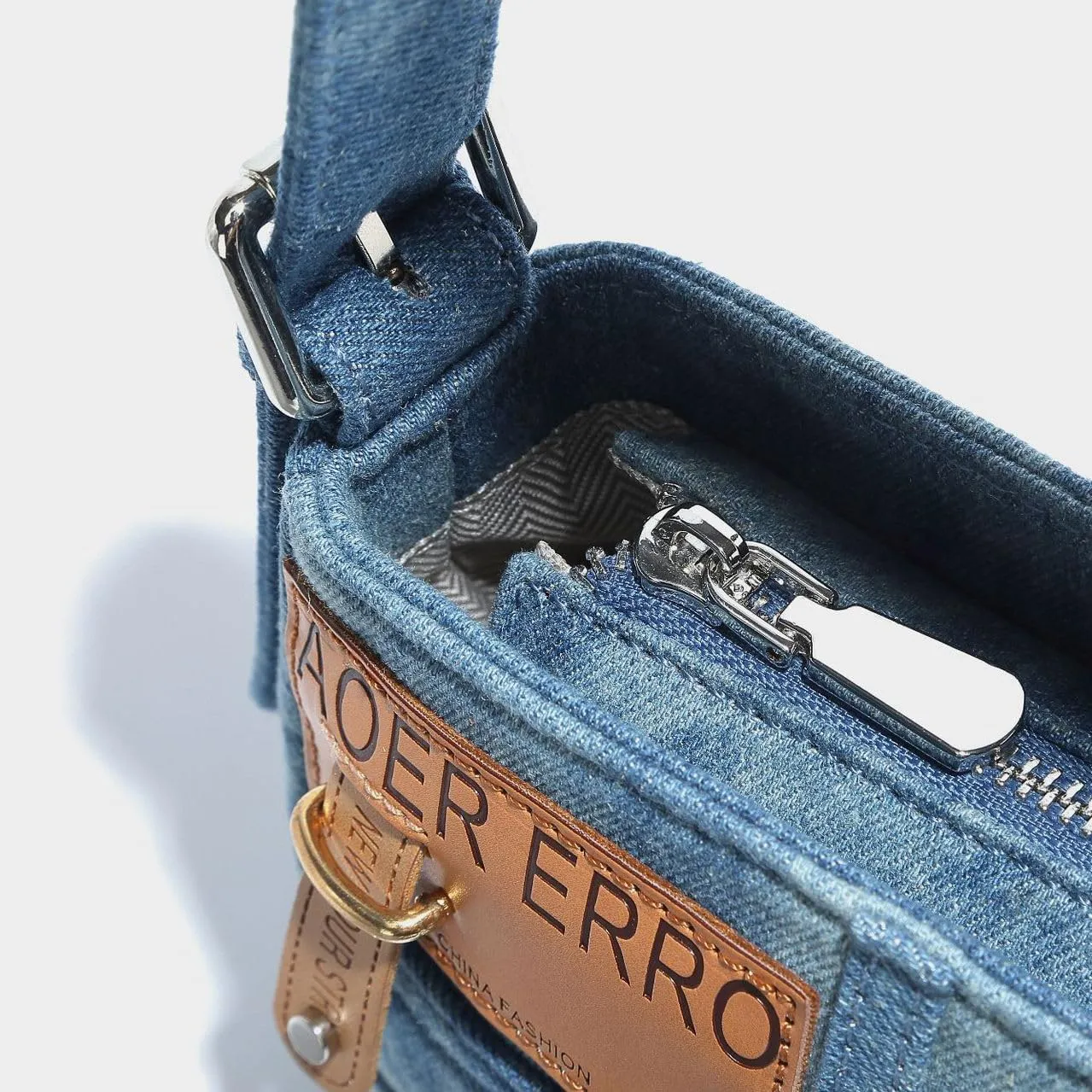 Classic Blue Denim Jeans Pants Purse Underarm Satchel Handbag For Women, New Ladies Fashion Shoulder Bags