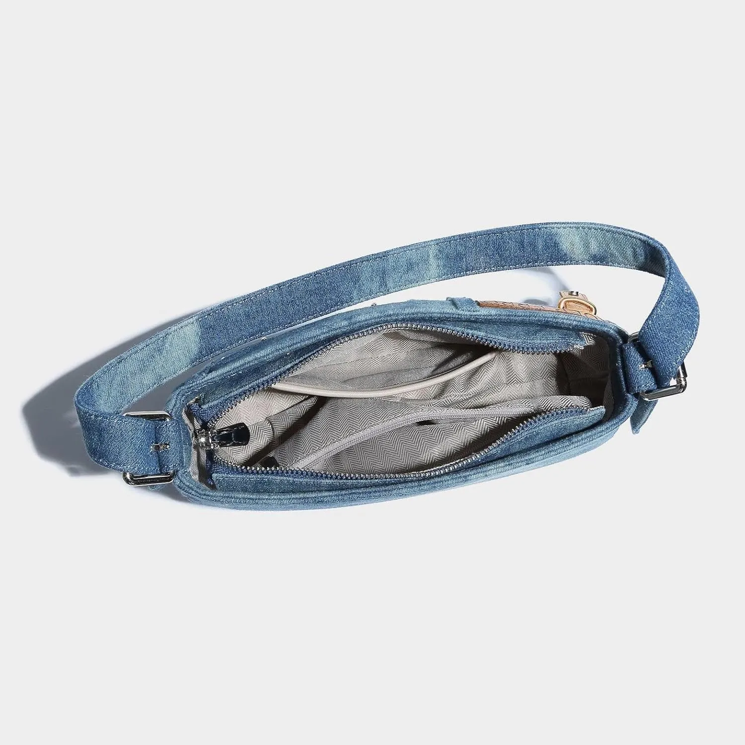 Classic Blue Denim Jeans Pants Purse Underarm Satchel Handbag For Women, New Ladies Fashion Shoulder Bags