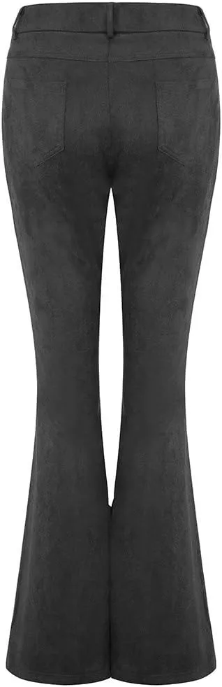 Comfy Yoga Pants High Waist Solid Flare Pants Stretchy Bell Bottom Trousers Plus Size