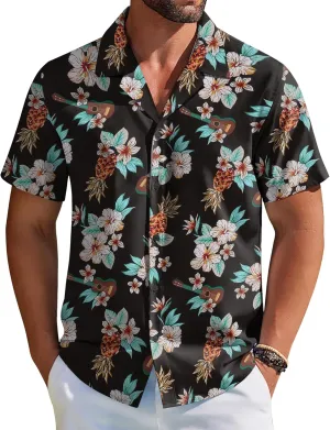 COOFANDY Hawaiian Shirts for Men Short Sleeve Casual Button Down Shirt Tropical Summer Beach Shirt