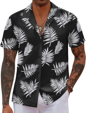 COOFANDY Hawaiian Shirts for Men Short Sleeve Casual Button Down Shirt Tropical Summer Beach Shirt