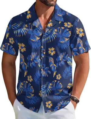 COOFANDY Hawaiian Shirts for Men Short Sleeve Casual Button Down Shirt Tropical Summer Beach Shirt