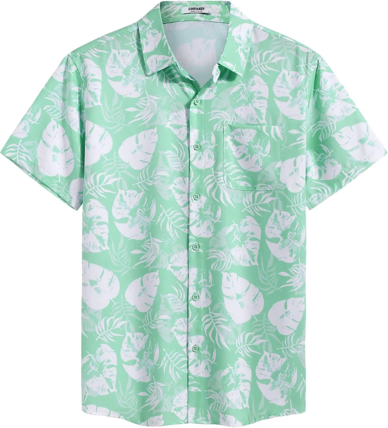 COOFANDY Men's Hawaiian Shirt Short Sleeve Casual Button Down Tropical Summer Beach Aloha Shirts