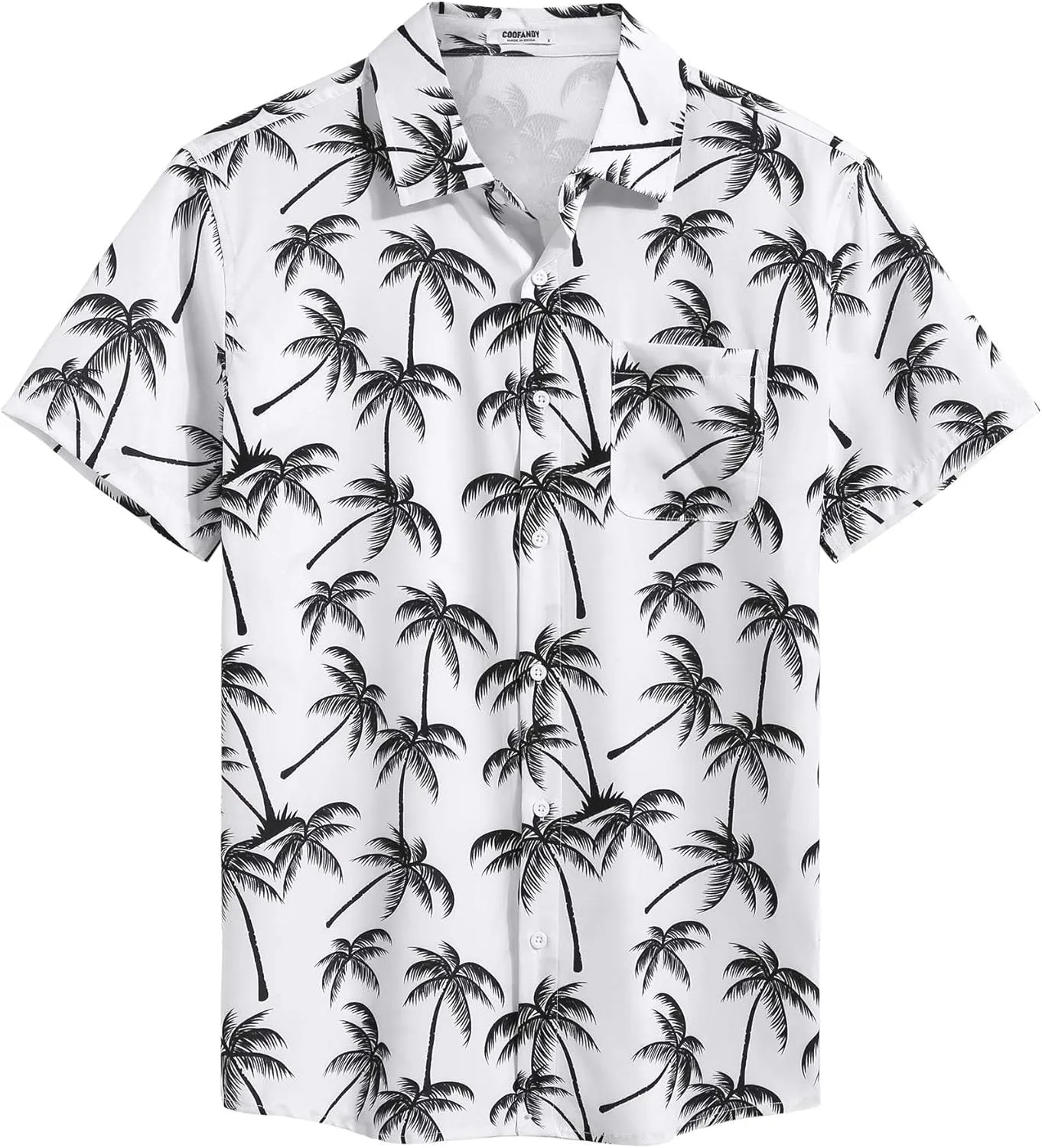 COOFANDY Men's Hawaiian Shirt Short Sleeve Casual Button Down Tropical Summer Beach Aloha Shirts