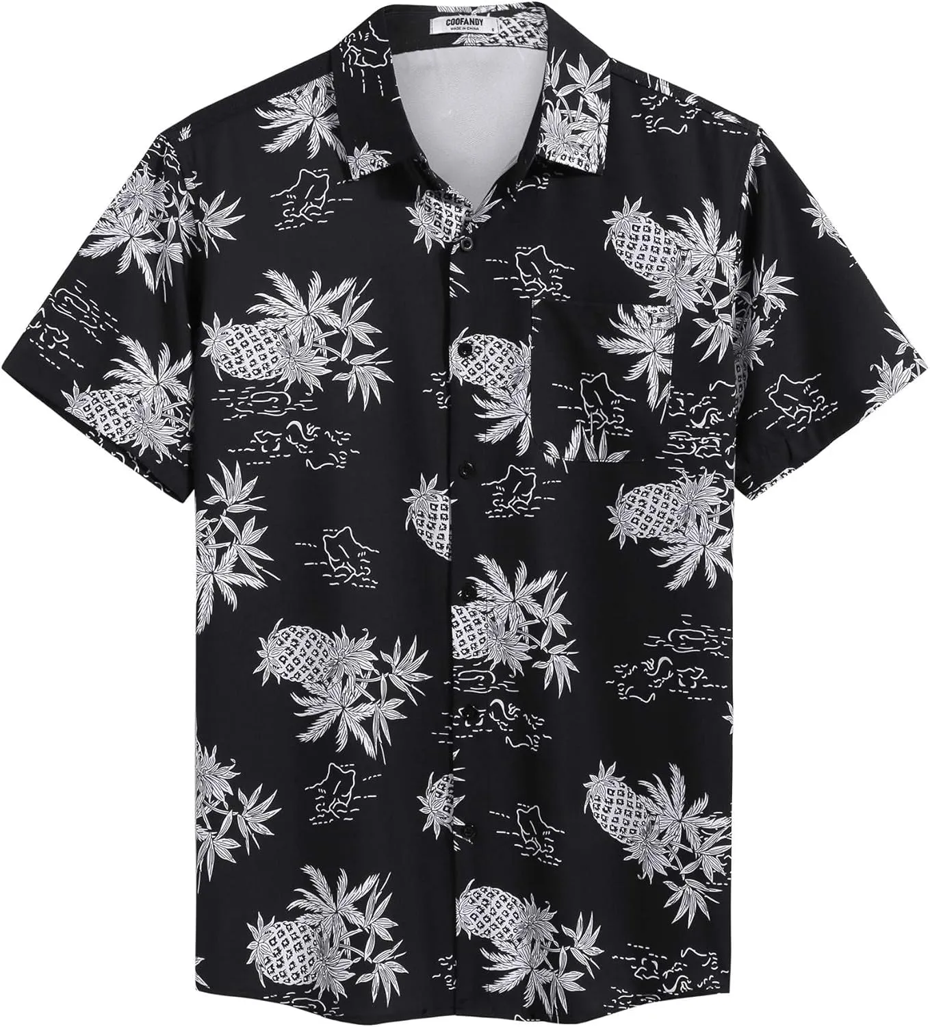 COOFANDY Men's Hawaiian Shirt Short Sleeve Casual Button Down Tropical Summer Beach Aloha Shirts