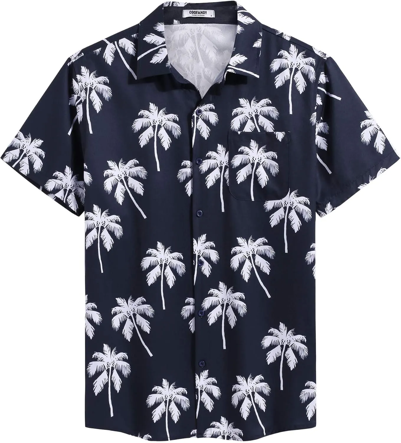COOFANDY Men's Hawaiian Shirt Short Sleeve Casual Button Down Tropical Summer Beach Aloha Shirts