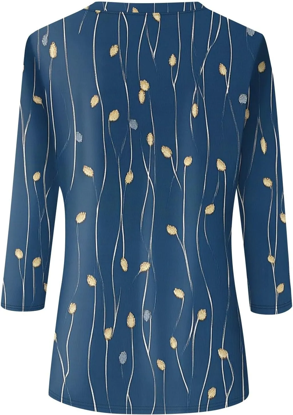 COTECRAM Womens Casual 3/4 Lenght Sleeve Tops Trendy Loose Shirts Crewneck Printed Cute Blouse Graphic Tees Tunics
