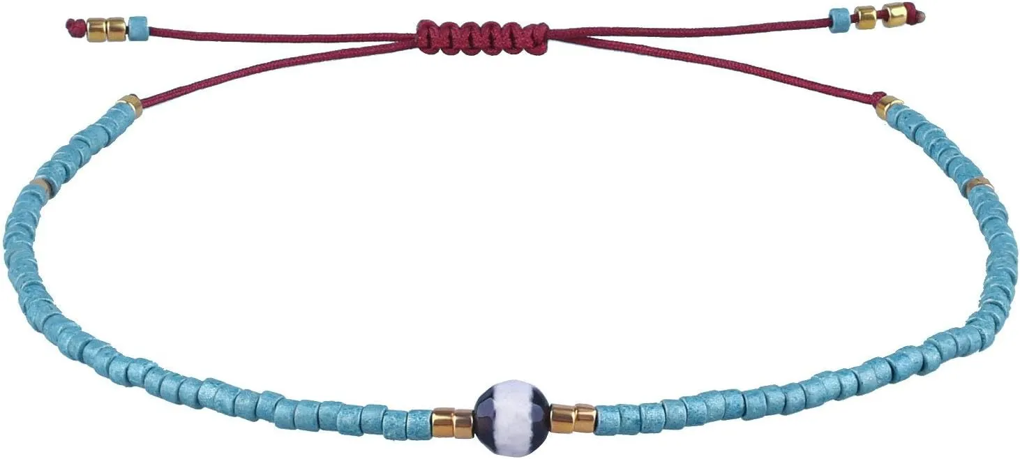 CQUAN CHI Women Friendship Bracelet Handmade Crystal Bead Strand Bracelets Adjustable Bracelets Fashion Jewelry