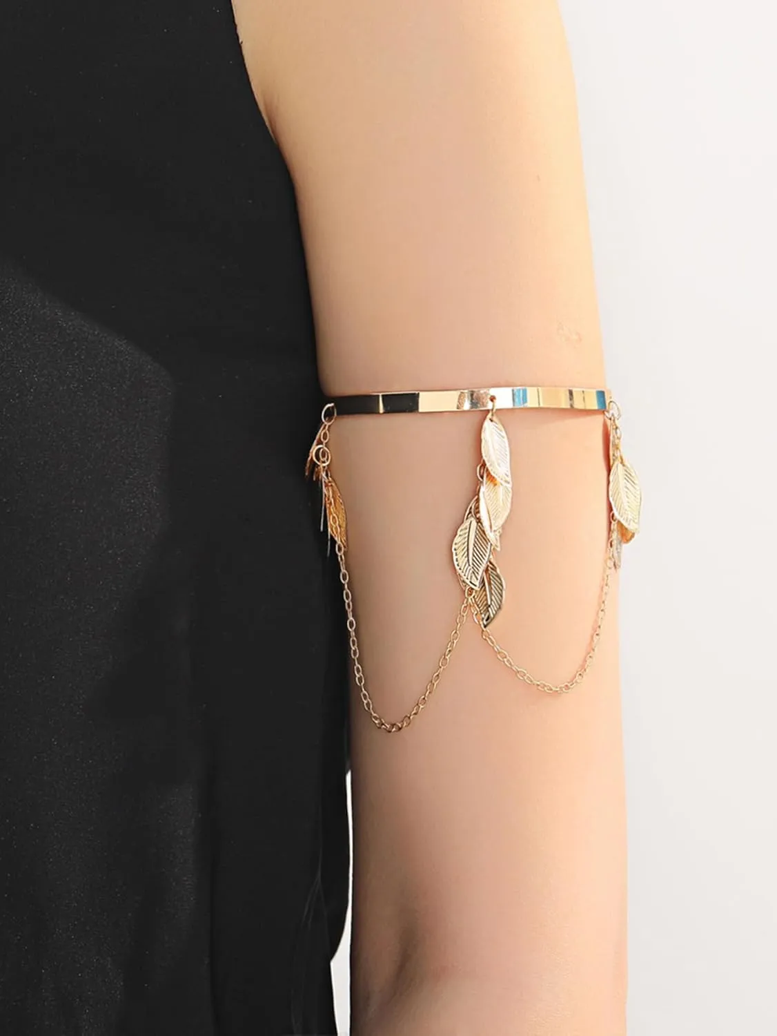 Cristina 6 Pieces Arm Cuff Upper Arm Band Cuff Bracelet Bangle for Women Minimalist Simple Coil Adjustable Gold Armband Set Halloween Greek Goddess Costume Dress Accessories
