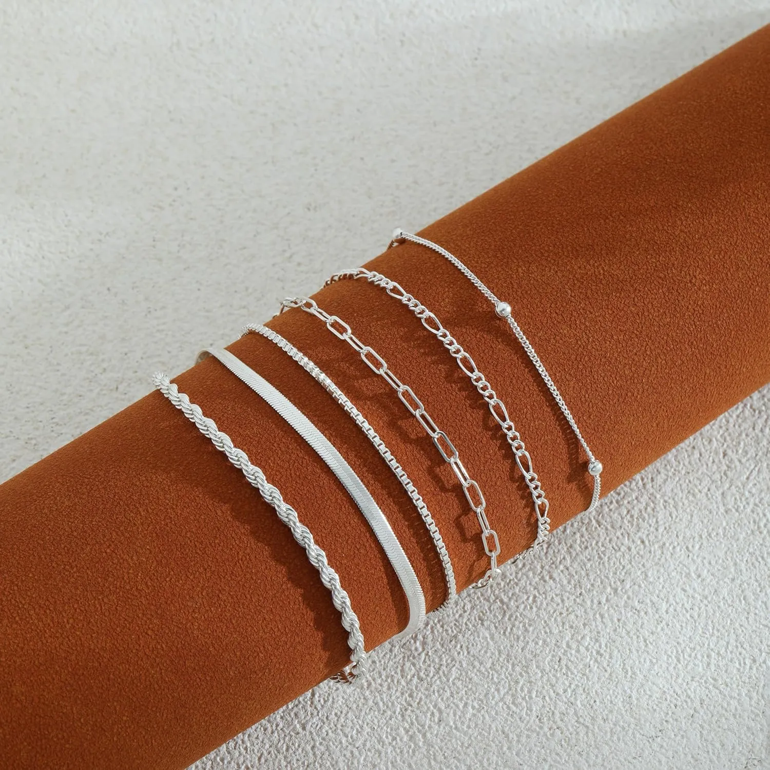 Dainty 14K Gold Bracelets for Women - Waterproof Stackable Gold Bracelet Set - Perfect for Stylish Women