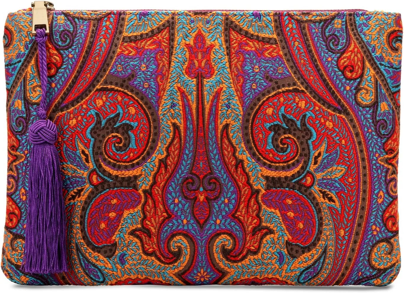 Designer Womens Bohemian & Fashion Clutch Purse - Multiple Slots Money, Cards, Smartphone - Ultra Slim