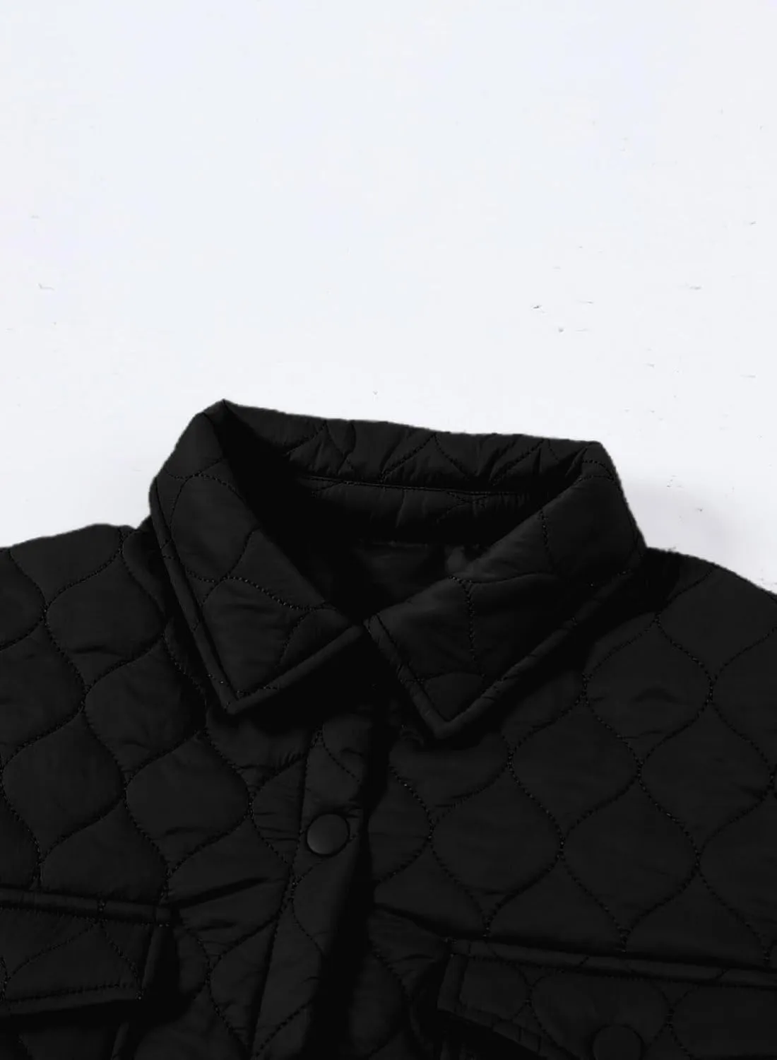 EVALESS Quilted Jackets for Women Lightweight Long Sleeve Button Down Puffer Jacket Warm Winter Coat Outerwear with Pockets