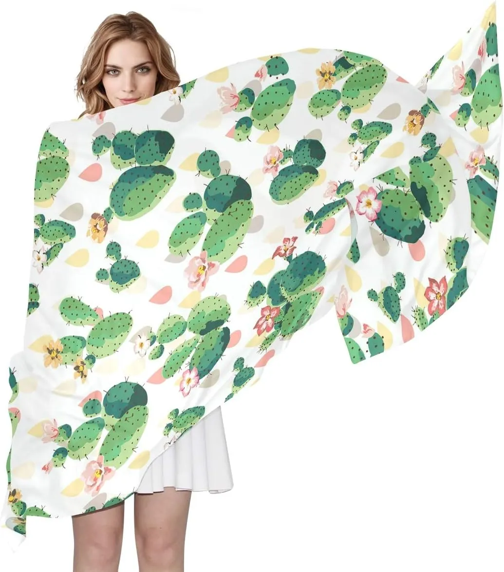 Fashion Custom Women Long Silk Scarf Shawl Wrap Stole