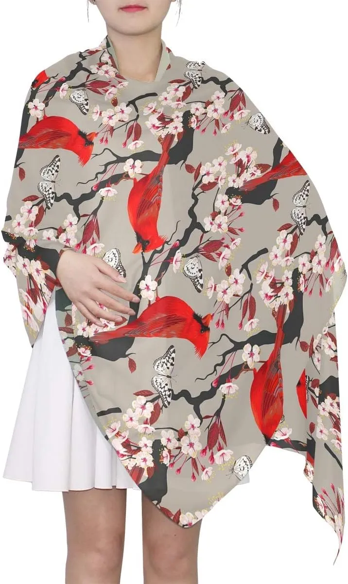 Fashion Custom Women Long Silk Scarf Shawl Wrap Stole