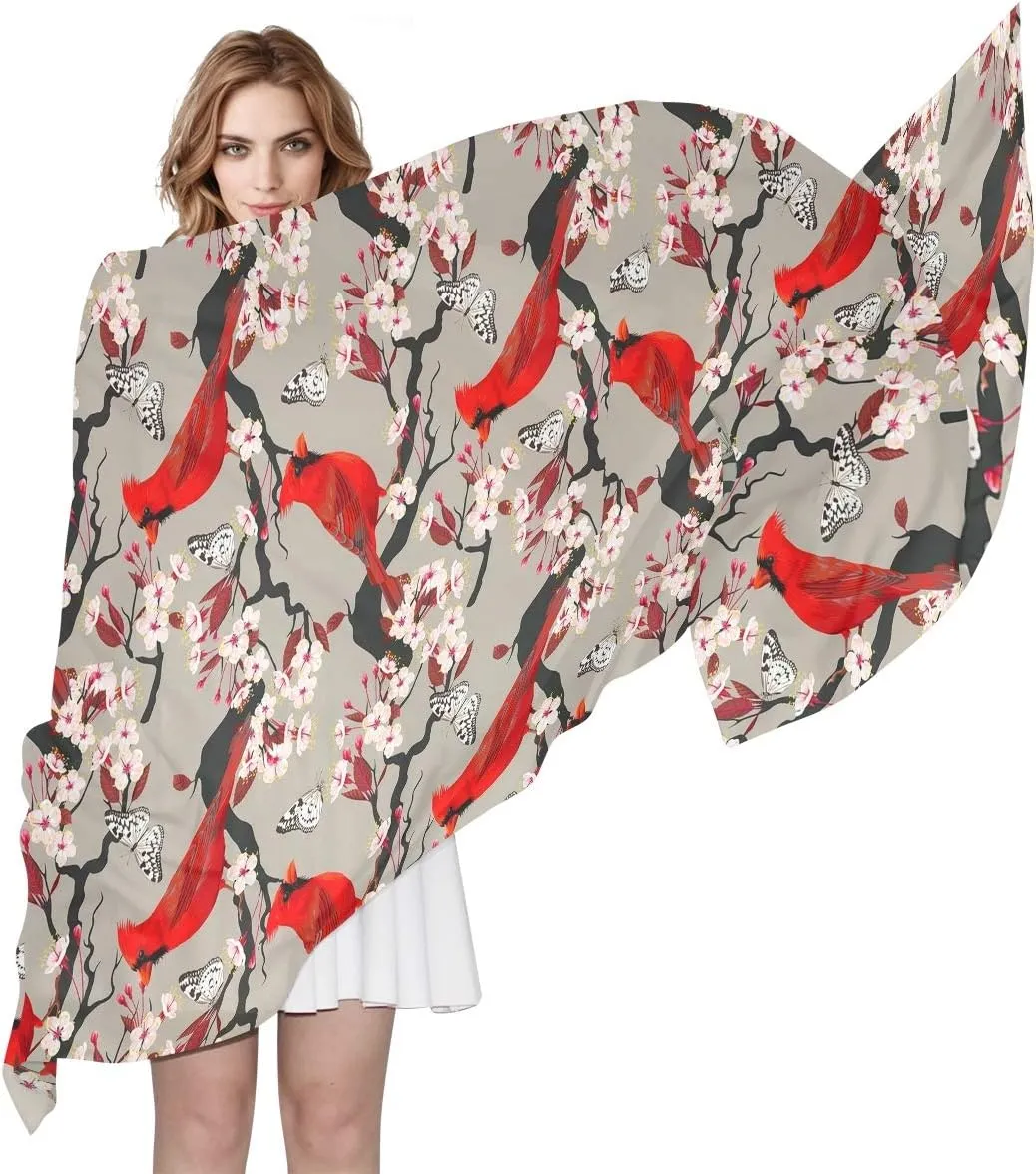 Fashion Custom Women Long Silk Scarf Shawl Wrap Stole