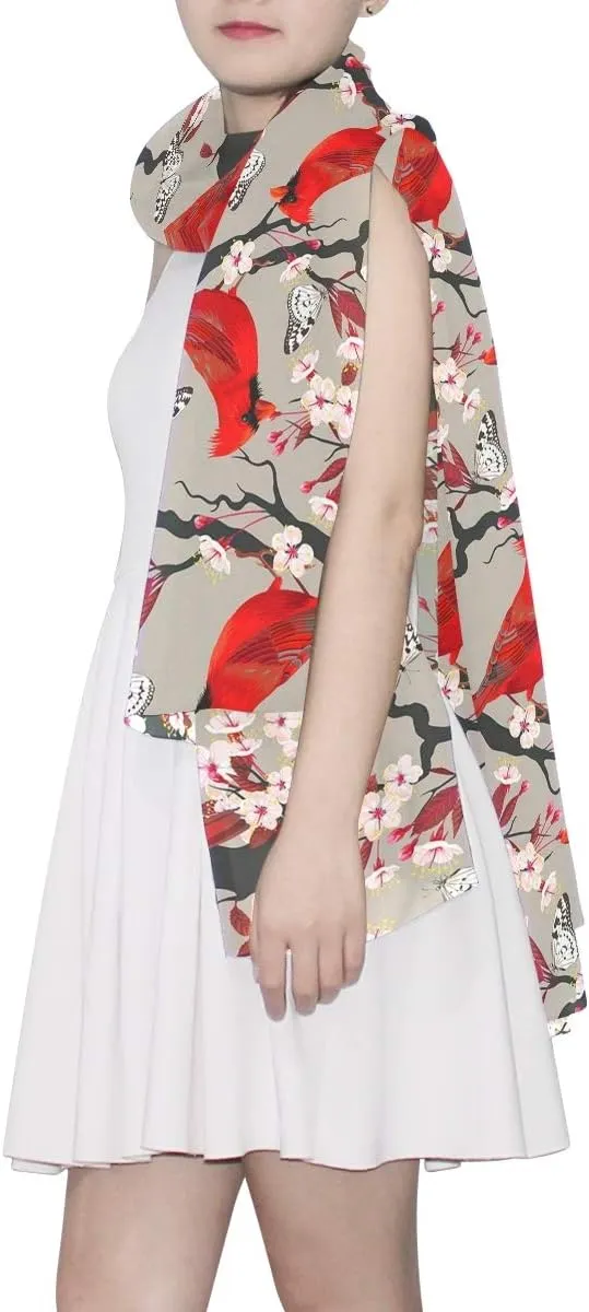 Fashion Custom Women Long Silk Scarf Shawl Wrap Stole