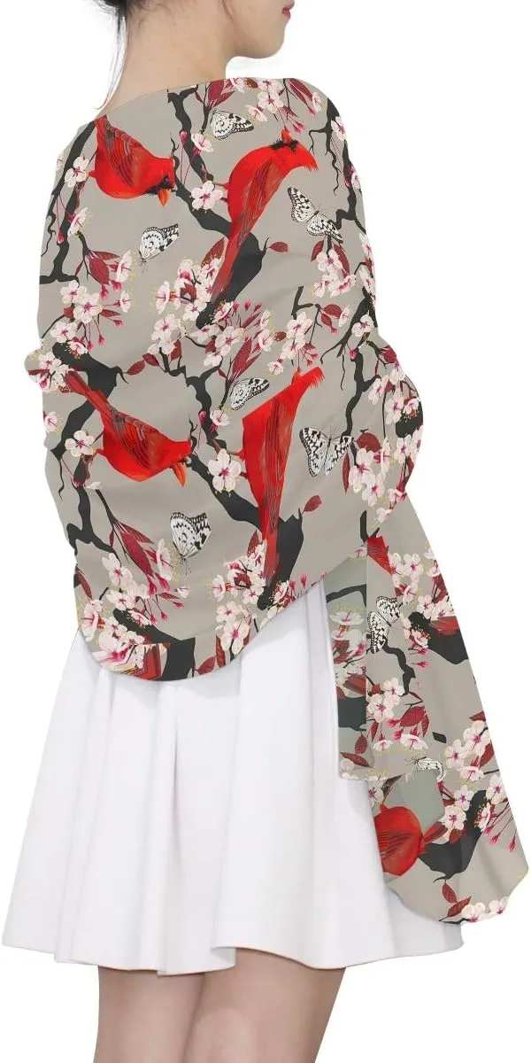 Fashion Custom Women Long Silk Scarf Shawl Wrap Stole