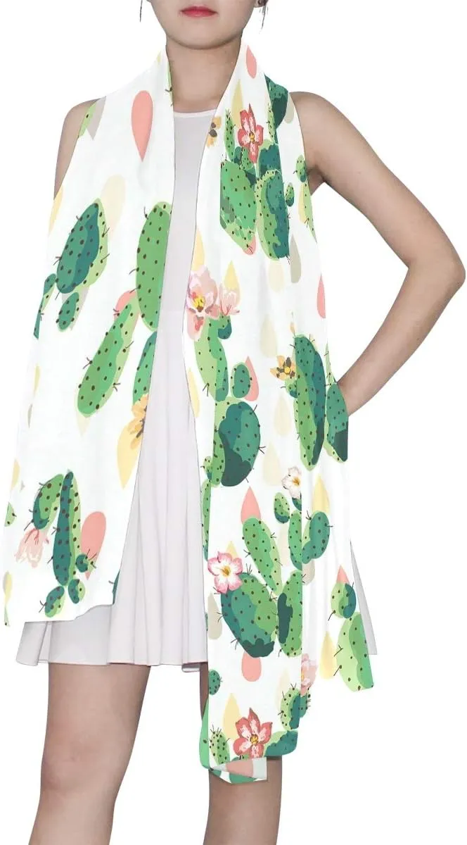 Fashion Custom Women Long Silk Scarf Shawl Wrap Stole