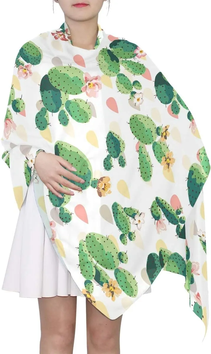 Fashion Custom Women Long Silk Scarf Shawl Wrap Stole