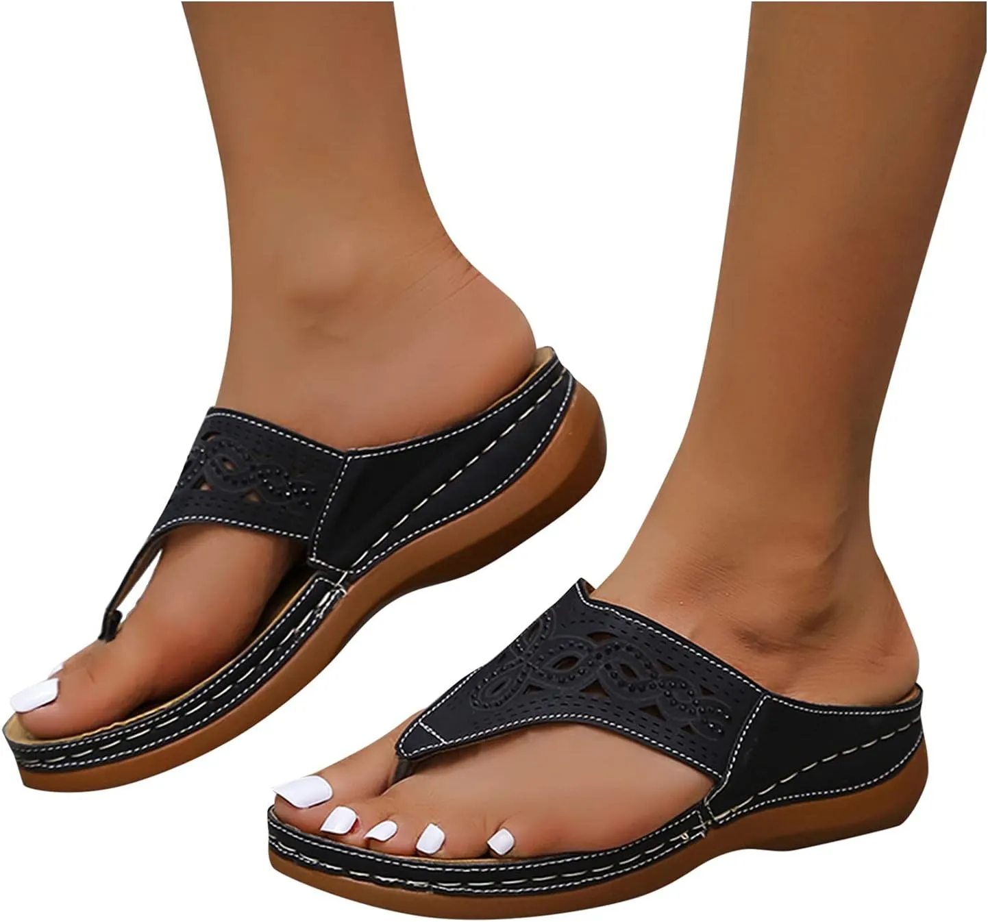 Fashion Mesh Breathable Sandals 2025 New Chain Clip Toe Orthopedic Sandals Women Summer Dressy Casual Comfy Beach