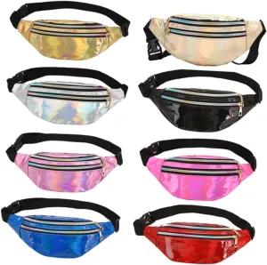 Fashion Stylish Chest Bag Casual Waist Pack Shiny Crossbody Bag Storage Pouch Unique Design Woman's Essential