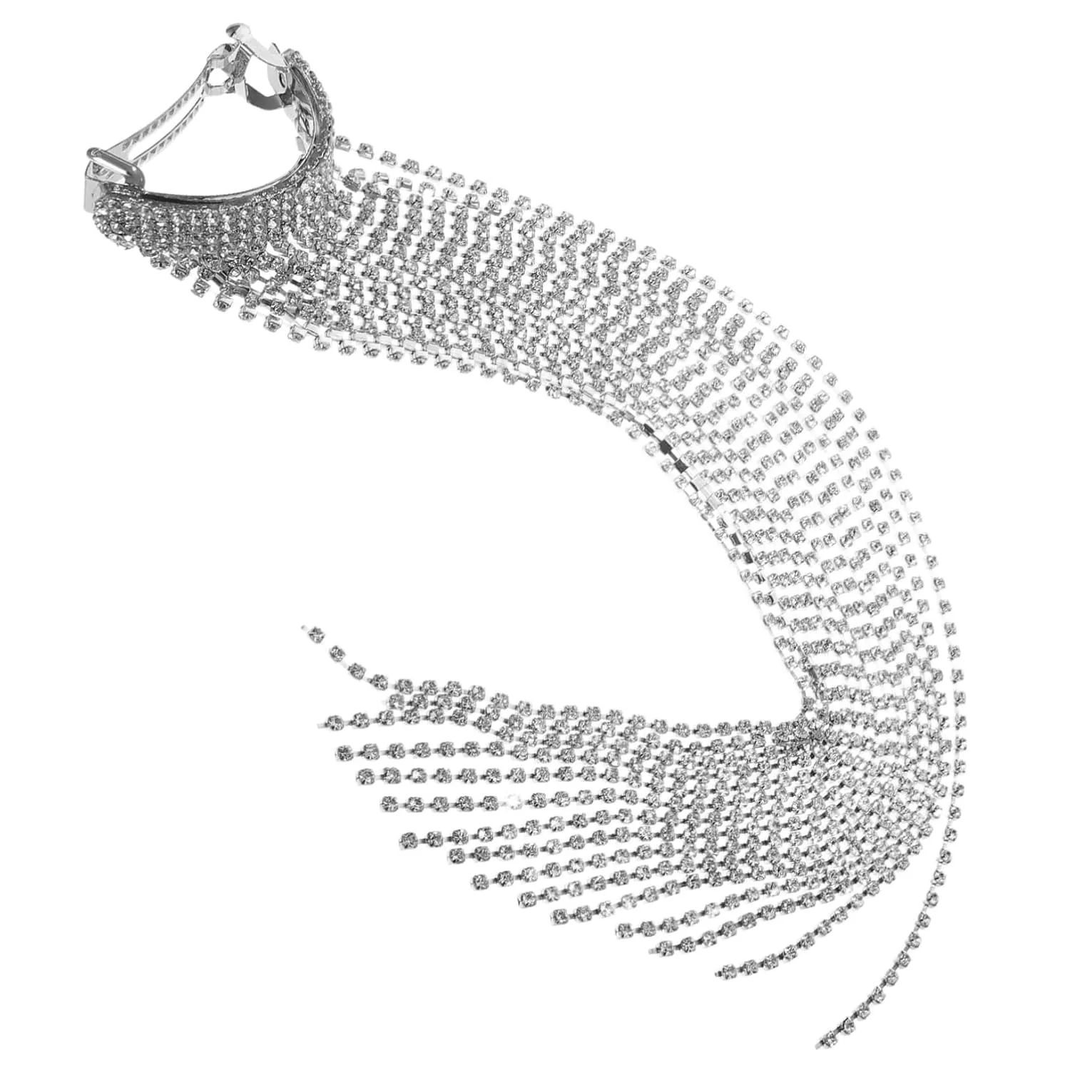 Fashionable Rhinestone Chain Hair Clip for Braids Dreadlocks Headbands Unique Tinsel Hair Jewelry for Parties Weddings Everyday Wear Durable Craftsmanship