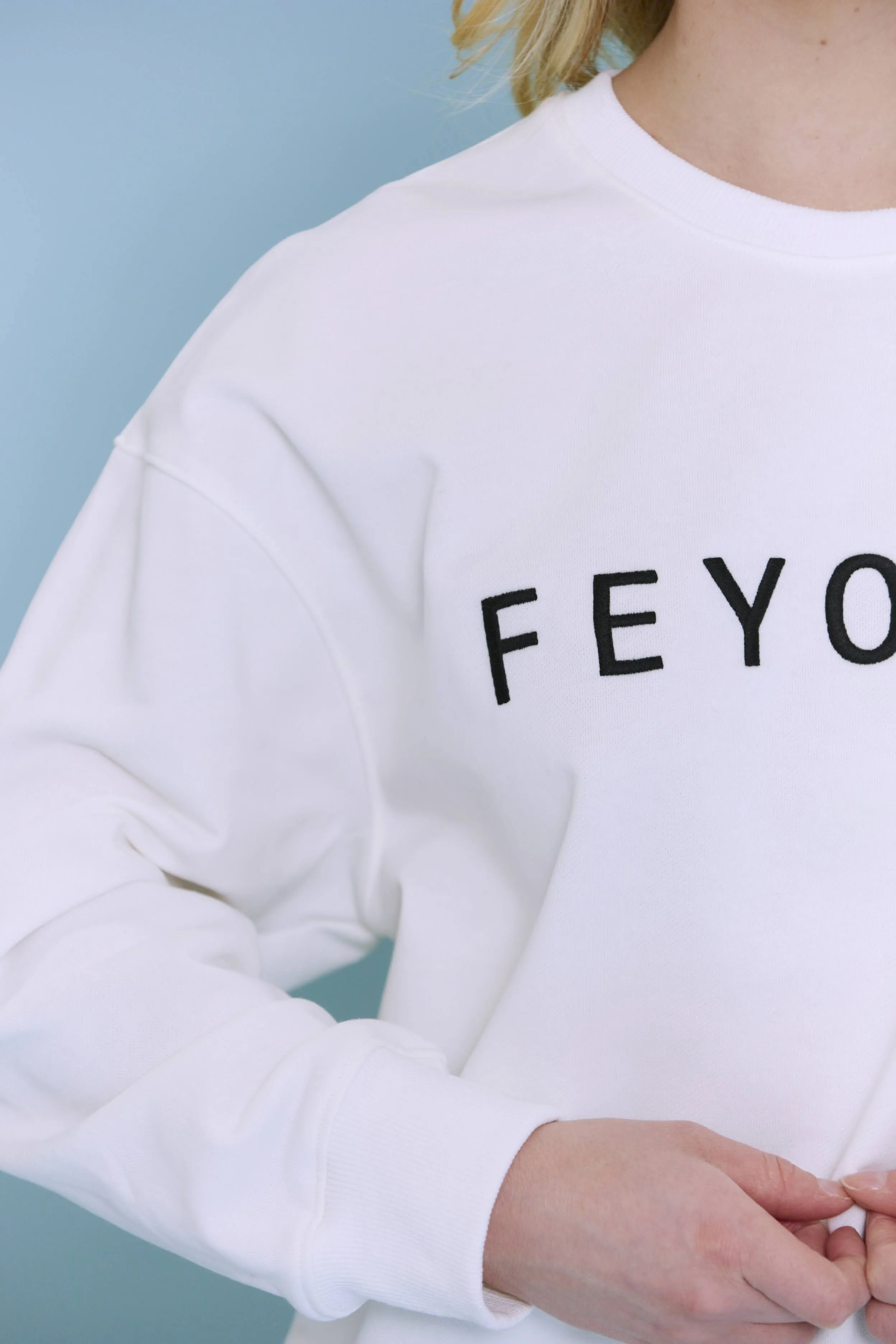 Feyoncé Embroidered Crewneck Sweatshirt | White