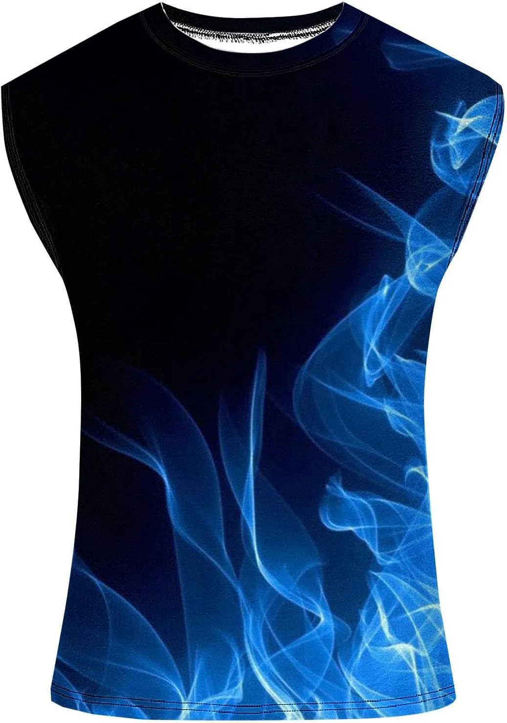Finelylove Mens Tank Top Big and Tall Round Neck Sleeveless Summer Tank Tops Workout Tank Tops Casual Graphic Tees