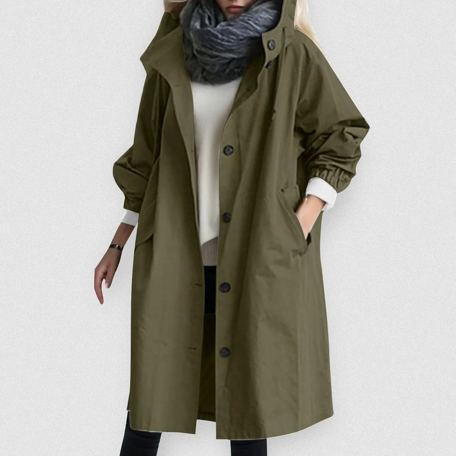 Fleece Jackets for Women Casual Fall Zip Up Light Coat Warm Mid Length Soft Cardigans Oversized Baggy Biker Coat Cozy